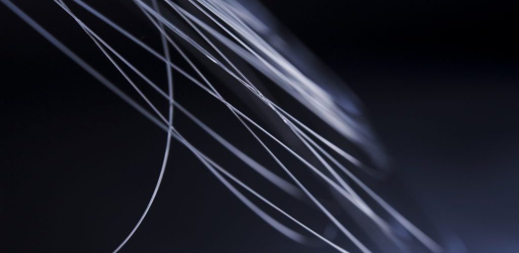 Purple fiber strings